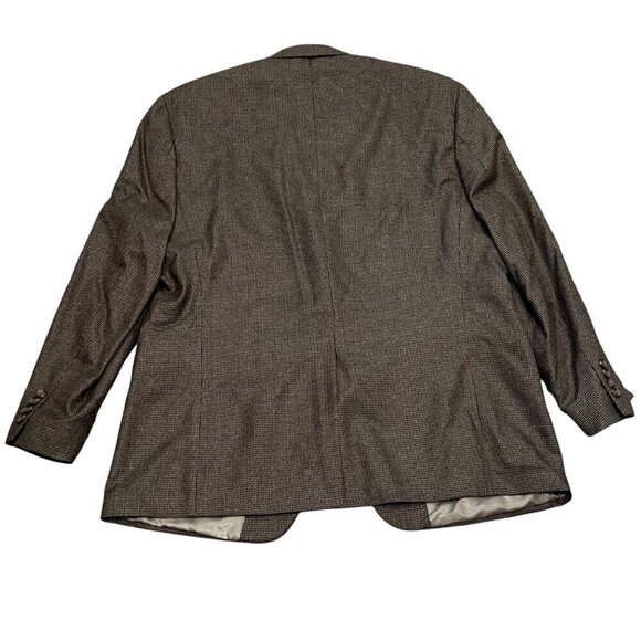 Chaps Mens Houndstooth Blazer Jacket 46R 65% Polyester 35% Rayon Two-Button Sing - Picture 2 of 8